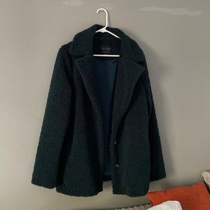 Peacock green/blue Sherpa Outerwear Jacket/Coat by Sanctuary